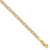14k Yellow Gold 3.5mm Solid Double Link Charm Bracelet