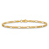 10k Yellow Gold 2.75mm Flat Figaro Link Bracelet