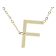 Sideways Initial F Necklace In Solid 14K Yellow Gold 18 Inch