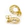 CZ Filigree Circle Drop Earrings In 18K Gold Over Sterling Silver 0.01ctw