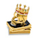 SHAKESPEARE Crowned Skull on Books Trinket Box