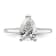 Rhodium Over 14K White Gold 2 ct. G H I True Light Pear Moissanite
Solitaire Ring