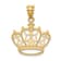 14K Yellow Gold with White Rhodium Crown Pendant
