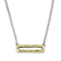 Mixed Metal Bar Necklace In Sterling Silver And 18K Gold