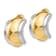 14k Yellow Gold and Rhodium Over 14k Yellow Gold Non-pierced Stud Earrings