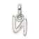 Sterling Silver Letter N with Enamel Pendant