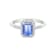 14K White Gold Octagon Tanzanite and Diamond Ring, 1.51ctw