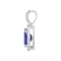 14K White Gold Oval Tanzanite and Diamond Pendant 1.20ctw