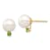 14K Yellow Gold 8-8.5mm White Round Freshwater Cultured Pearl Peridot
Post Earrings