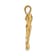 14k Yellow Gold Solid Polished and Textured Eagle Pendant
