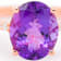11x9mm Oval Amethyst and White CZ 18K Rose Gold Over Sterling Silver
Ring, 3.11ctw