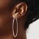 Rhodium Over 14k White Gold Satin and Diamond-Cut 2 3/16" Round
Hoop Earrings