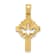 14K Yellow Gold Dove Cross Charm