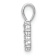 Rhodium Over 14k White Gold Diamond Number 8 Pendant