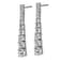 Rhodium Over Sterling Silver Polished Graduated Cubic Zirconia Post
Dangle Earrings