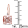 6.80ctw Morganite And Diamond Accent 14k Rose Gold Solitaire Earrings