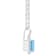 6x4mm Emerald Cut Aquamarine 1/8 ctw Diamond Rhodium Over Sterling
Silver Halo Pendant with Chain