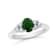 0.95ctw Emerald and Diamond Ring in 14k White Gold