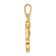14K Yellow Gold Polished Cubic Zirconia Angel Pendant