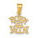 14k Yellow Gold Textured Born To Win Pendant