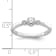 Rhodium Over 14K White Gold Petite Beaded Edge Round Diamond Ring 0.24ctw
