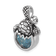 Rhodium Over Sterling Silver Crystal Hatching Turtle Slide Pendant