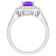 8x6mm Emerald Cut Amethyst And White Topaz Accents Rhodium Over Sterling
Silver Double Halo Ring