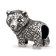 Sterling Silver Antiqued Bear Bead