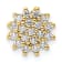 14K Yellow Gold Lab Grown Diamond SI1/SI2, G H I, Cluster Chain Slide
Pendant 0.28ctw