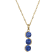 Lab Created Blue Sapphire 18k Yellow Gold Over Sterling Silver September
Birthstone Pendant 3.88ctw