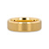 HONOR Gold-Plated Tungsten Beveled Polished Edges Flat Ring with Brushed
Center 6mm