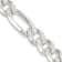 Sterling Silver 9.5mm Pavé Flat Figaro Chain
