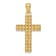 14k Yellow Gold Polished and Textured Cross Pendant