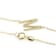 Sideways Initial M Necklace In Solid 14K Yellow Gold 18 Inch