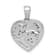 Rhodium Over 14K White Gold Diamond Paw Prints Heart Pendant