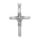 Rhodium Over 14k White Gold with Center Wrap Tube Cross Pendant