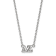 Rhodium Over Sterling Silver LogoArt Delta Zeta Medium Pendant Necklace