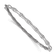 Rhodium Over 14k White Gold 4mm Bamboo Design Diamond Hinged Bangle