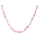 Pink Peruvian Opal Rondelle Bead Necklace In Sterling Silver 5-6mm