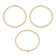 Initial I CZ Beaded Bracelet Set In 14K Gold Over Brass 0.10ctw