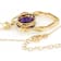 Amethyst Oval And White Topaz Pendant Necklace In 18K Gold Over Sterling
Silver 11.12ctw