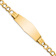 14k Yellow Gold Soft Diamond Shape Curb Link ID Bracelet