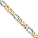 10k Yellow Gold and 10k White Gold 5.8mm Hand Polished Fancy Figaro Link Bracelet