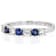 Lab-Created Sapphire Band Ring In Platinum Over Sterling Silver