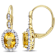 Citrine, White Topaz and Diamond 14K Yellow Gold Earrings 2.28ctw