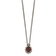 Sterling Silver with 14K Accent Antiqued Garnet Necklace