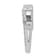 Rhodium Over 14k White Gold Diamond Double Cross Chain Slide Pendant