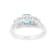 Rhodium Over Sterling Silver Paraiba Blue Apatite and Lab Grown Diamond
Mixed Cut Ring 1.71ctw