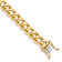 14K Two-tone Gold 8.3mm Hand-polished Rounded Curb Link Bracelet