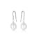 Pear Shape Saltwater Pearl Drop Earrings In Sterling Silver